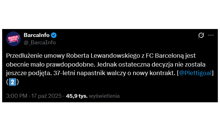 Aktualna sytuacja z PRZEDŁUŻENIEM UMOWY Lewego z Barceloną!